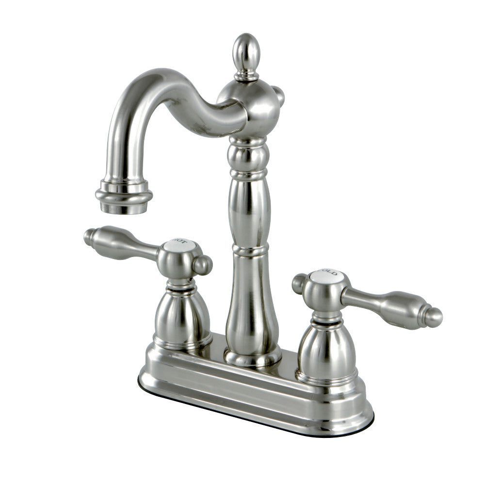 Kingston Brass KB1498TAL Tudor Two-Handle Bar Faucet, Brushed Nickel - BNGBath