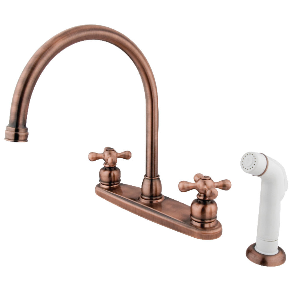 Kingston Brass KB726AX Vintage Centerset Kitchen Faucet, Antique Copper - BNGBath