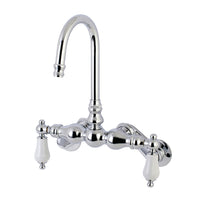 Thumbnail for Aqua Vintage AE84T1 Vintage Adjustable Center Wall Mount Tub Faucet, Polished Chrome - BNGBath