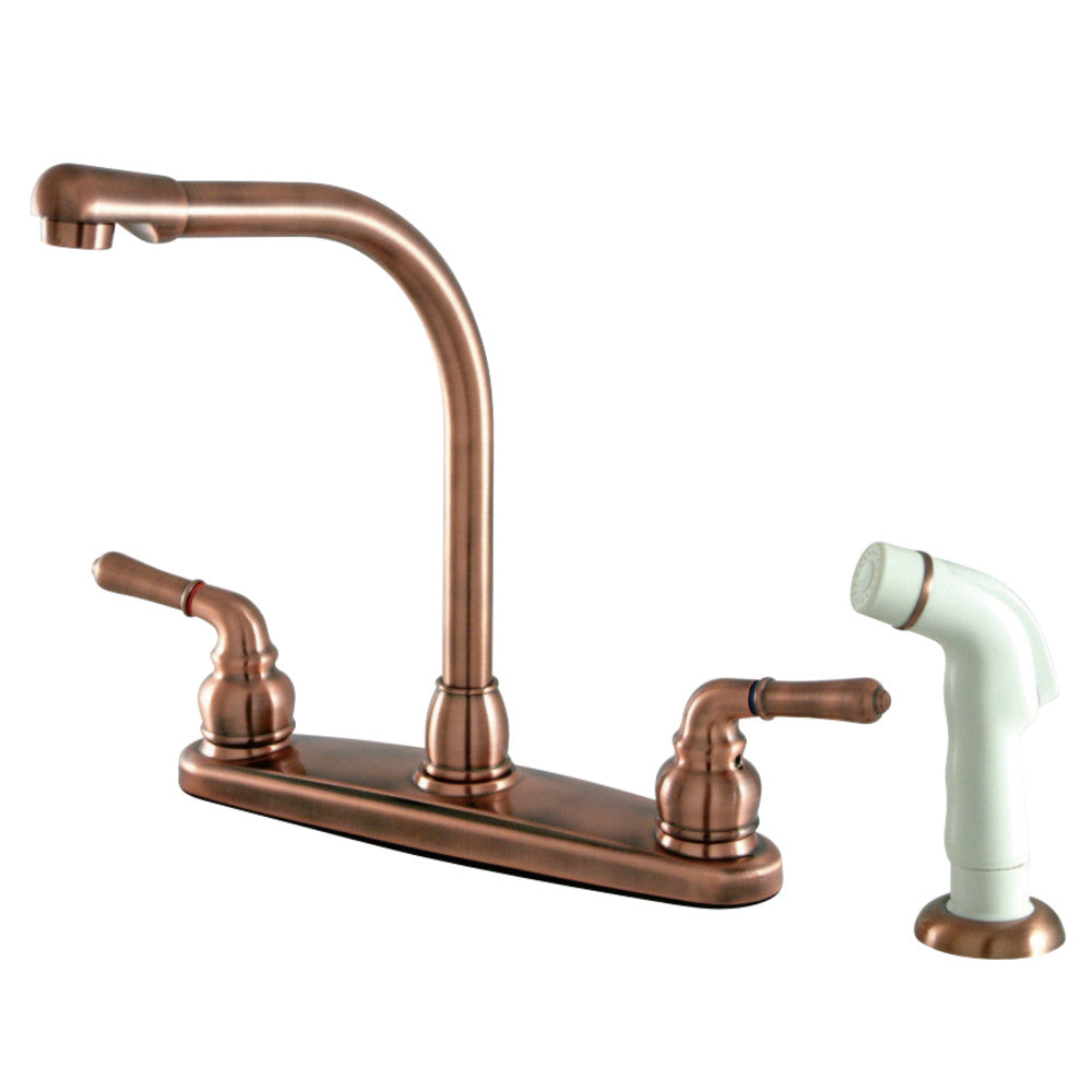 Kingston Brass GKB756 Magellan Centerset Kitchen Faucet, Antique Copper - BNGBath