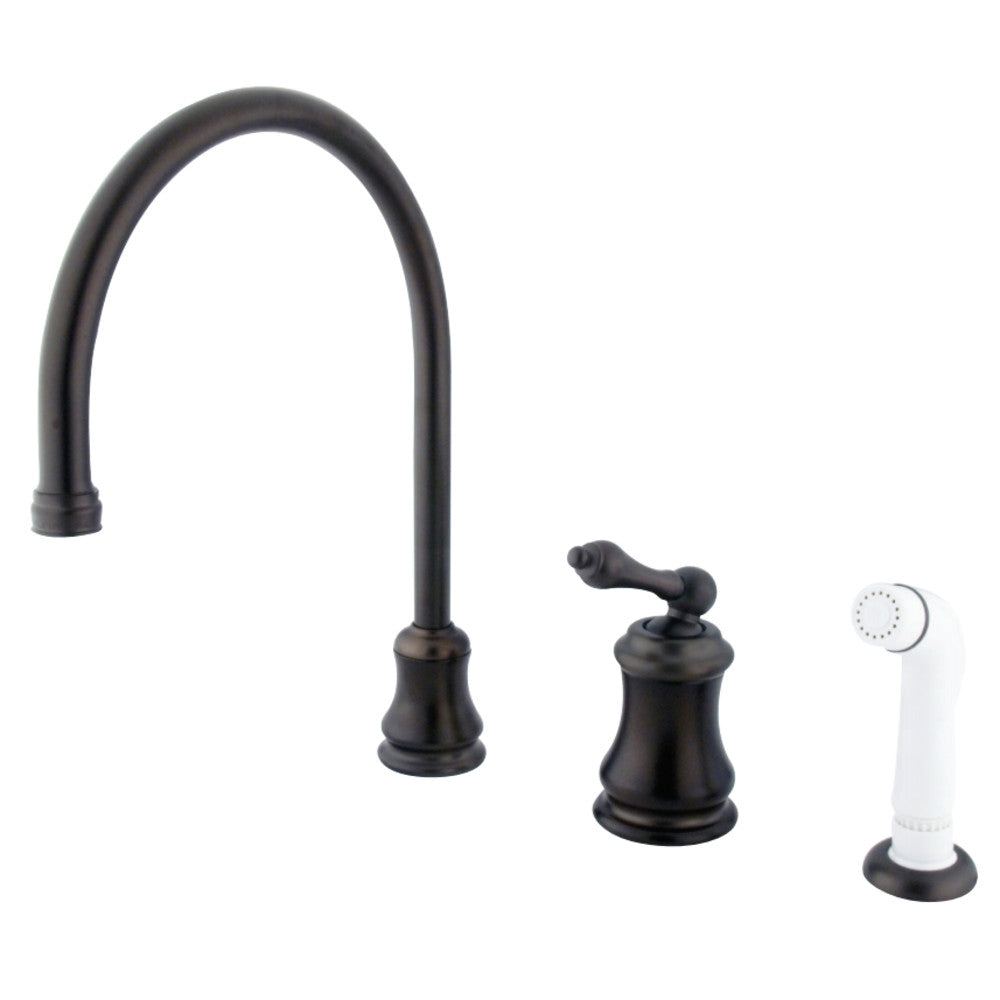 Kingston Brass KS3815AL Widespread Kitchen Faucet, Oil Rubbed Bronze - BNGBath