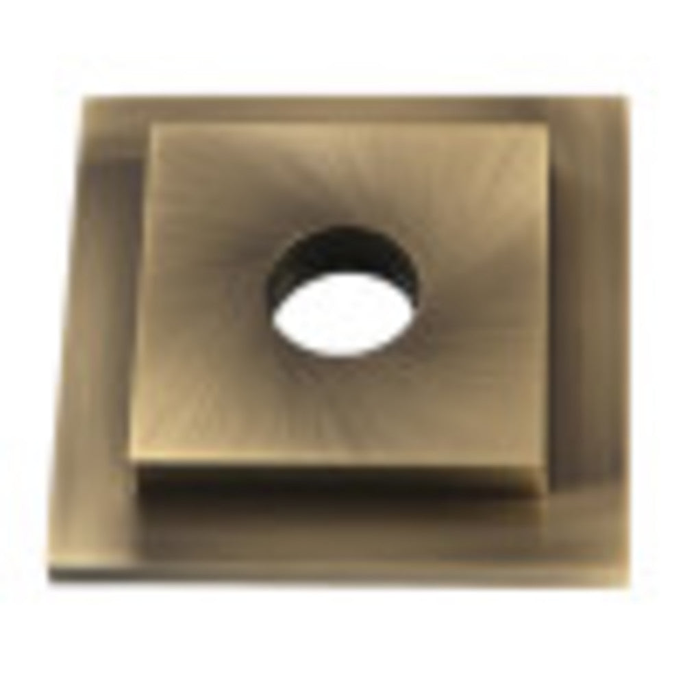 Kingston Brass FLSQUARE3 Claremont Heavy Duty Square Solid Cast Brass Shower Flange, Antique Brass - BNGBath