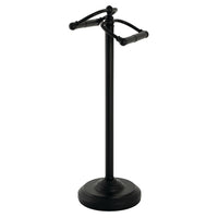 Thumbnail for Kingston Brass CC2200 Vintage Freestanding Double Roll Toilet Paper Holder, Matte Black - BNGBath