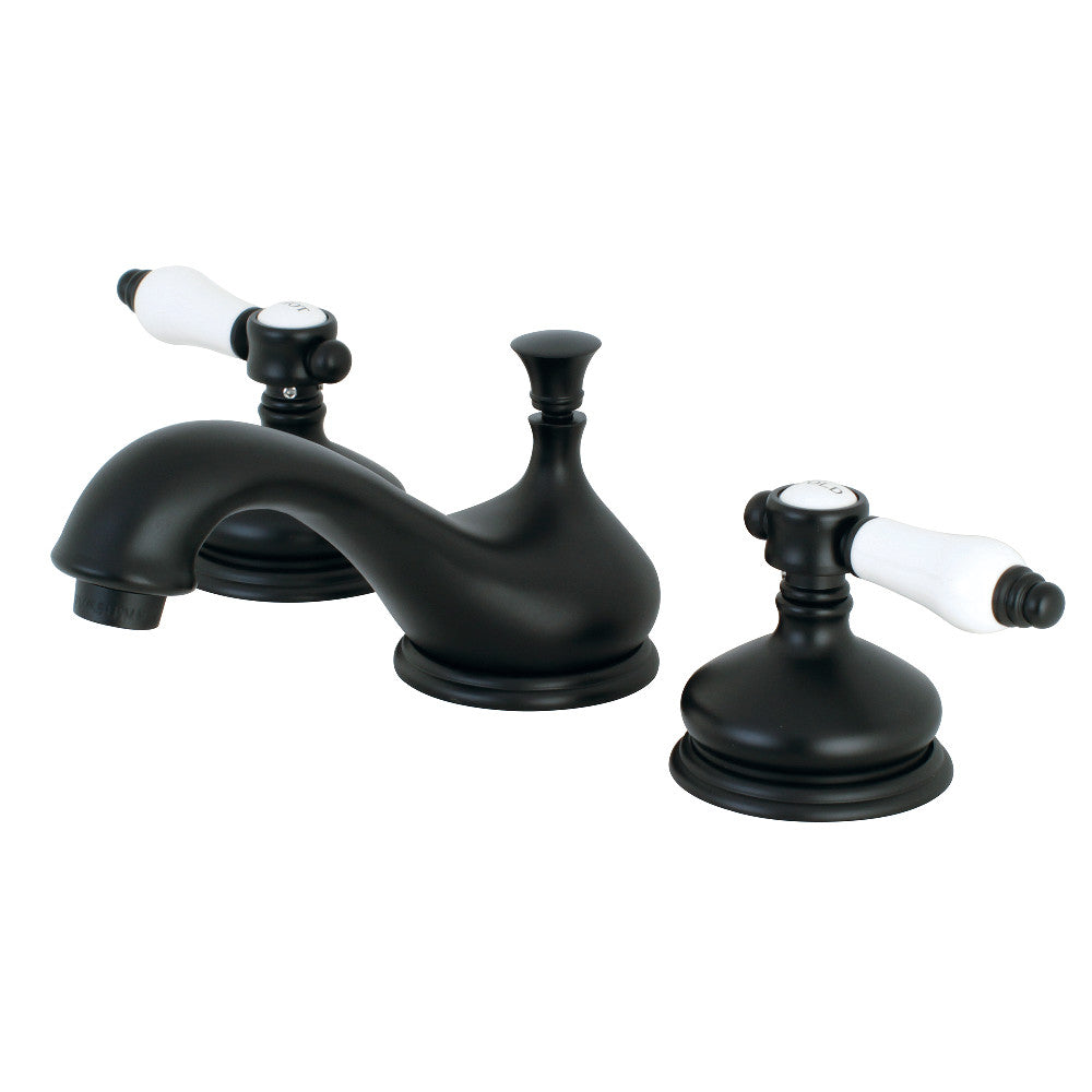 Kingston Brass KS1160BPL 8 in. Widespread Bathroom Faucet, Matte Black - BNGBath