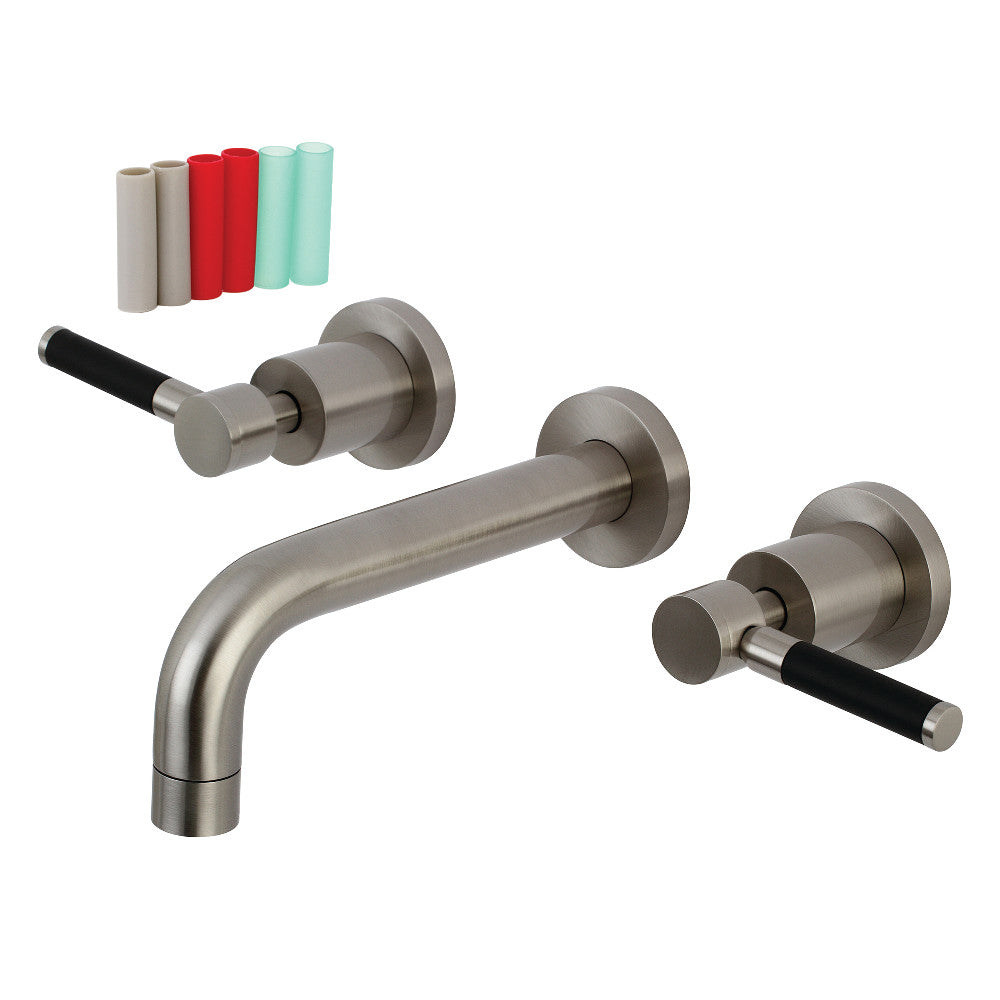 Kingston Brass KS8128DKL Kaiser 2-Handle Wall Mount Bathroom Faucet, Brushed Nickel - BNGBath