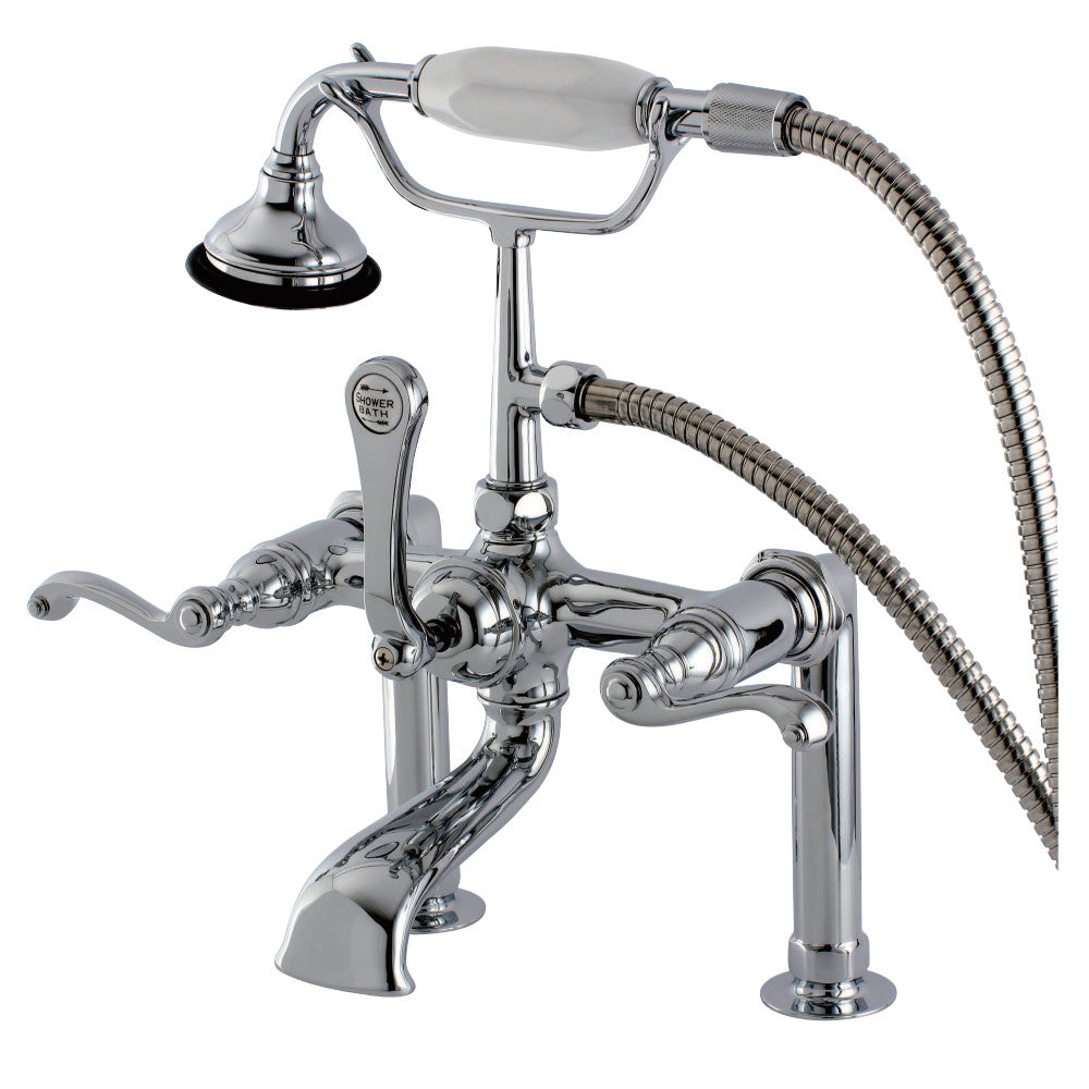 Aqua Vintage AE104T1FL Royale Deck Mount Clawfoot Tub Faucet, Polished Chrome - BNGBath