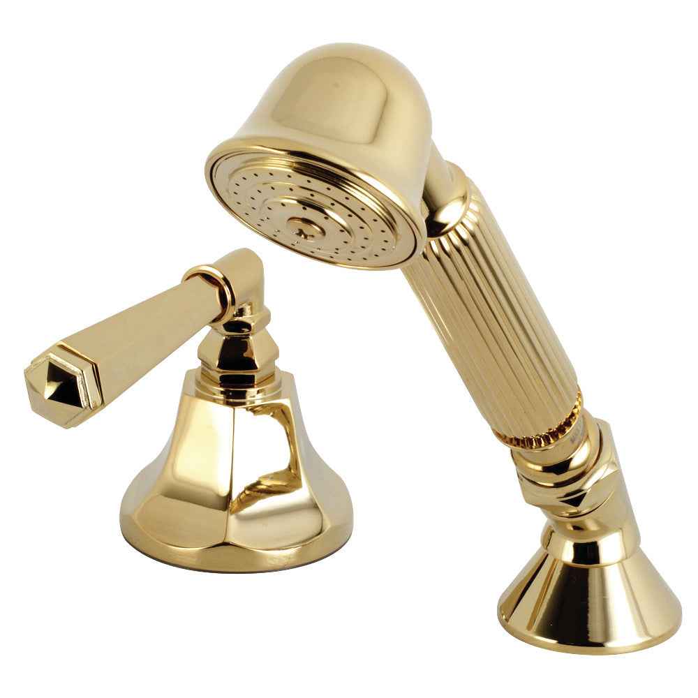 Kingston Brass KSK4302HLTR Transfer Valve Set for Roman Tub Filler, Polished Brass - BNGBath