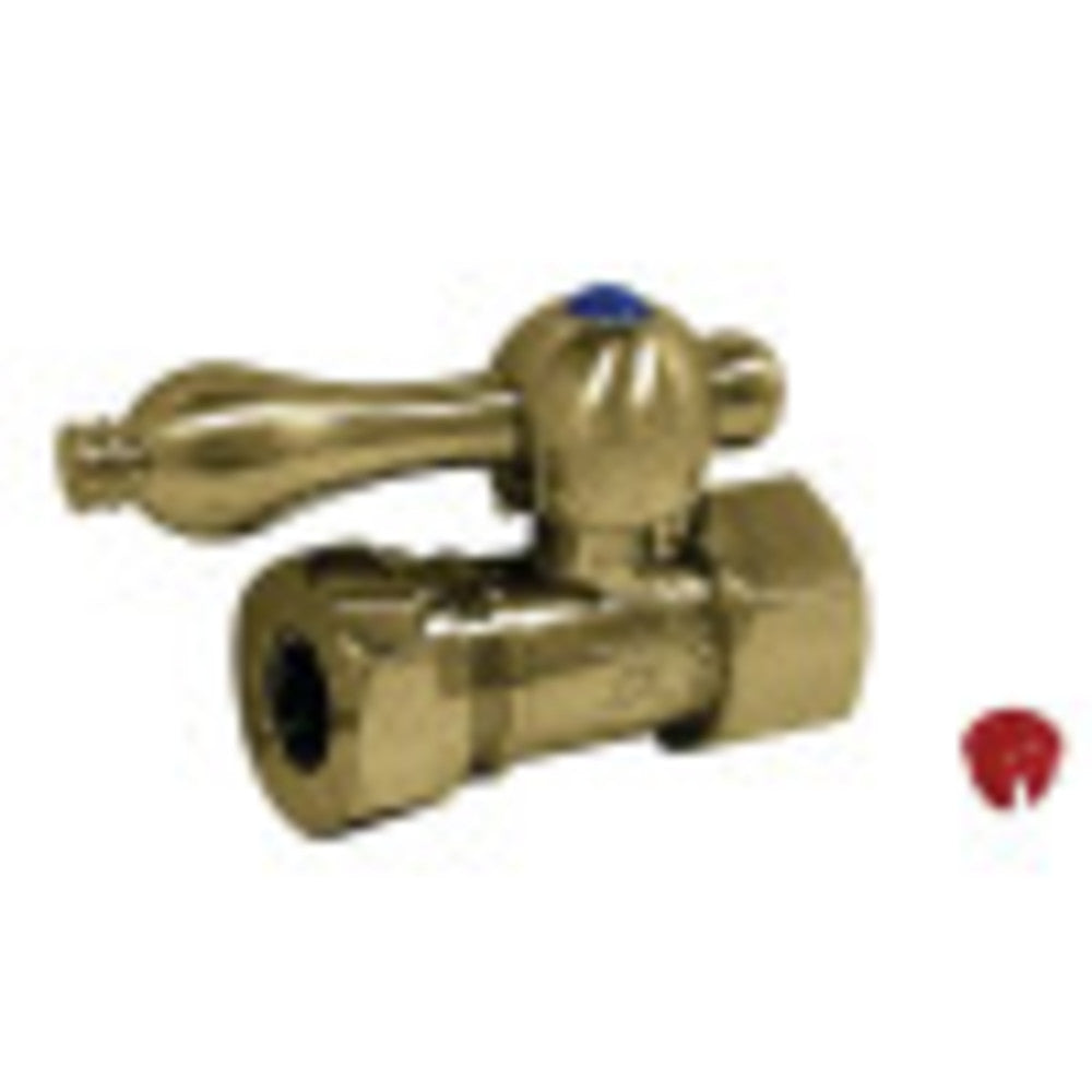 Kingston Brass CC44152 Quarter Turn Valve (1/2" FIP X 1/2" or 7/16-Inch" Slip Joint), Polished Brass - BNGBath