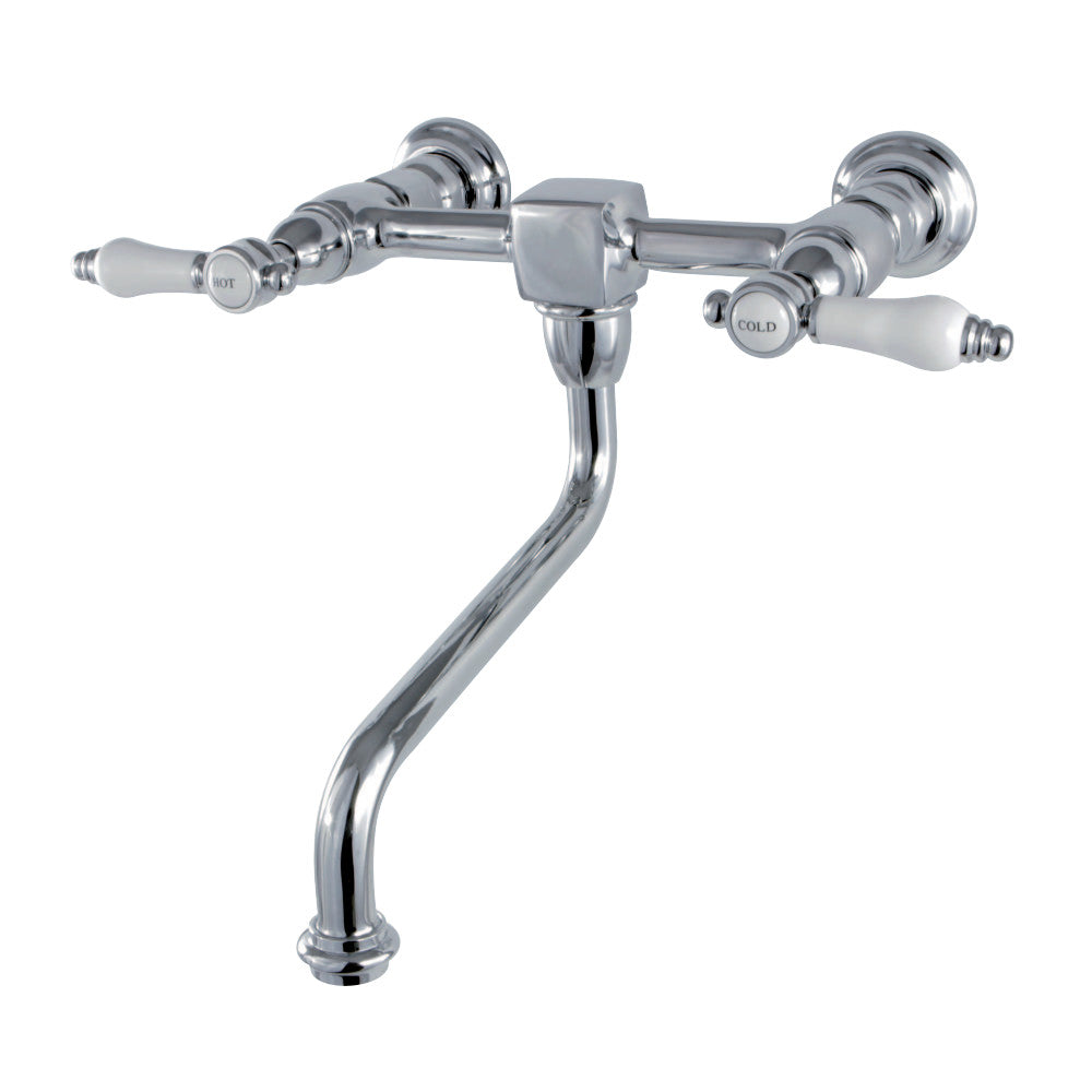 Kingston Brass KS1211BPL Bel-Air Wall Mount Bathroom Faucet, Polished Chrome - BNGBath