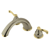 Thumbnail for Kingston Brass KS8369FL Royale Roman Tub Faucet, Brushed Nickel/Polished Brass - BNGBath