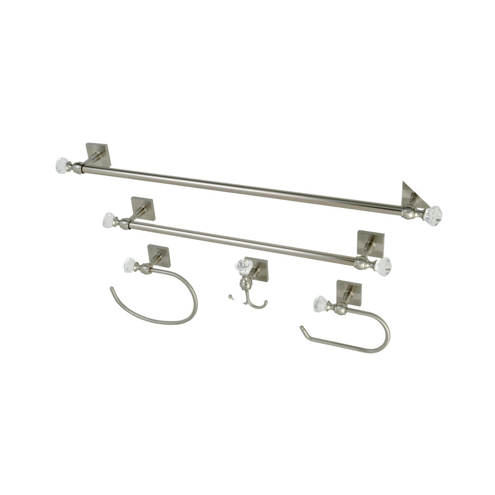 Kingston Brass BAHK70512478SN 5-Piece Bathroom Accessory Combo, Brushed Nickel - BNGBath