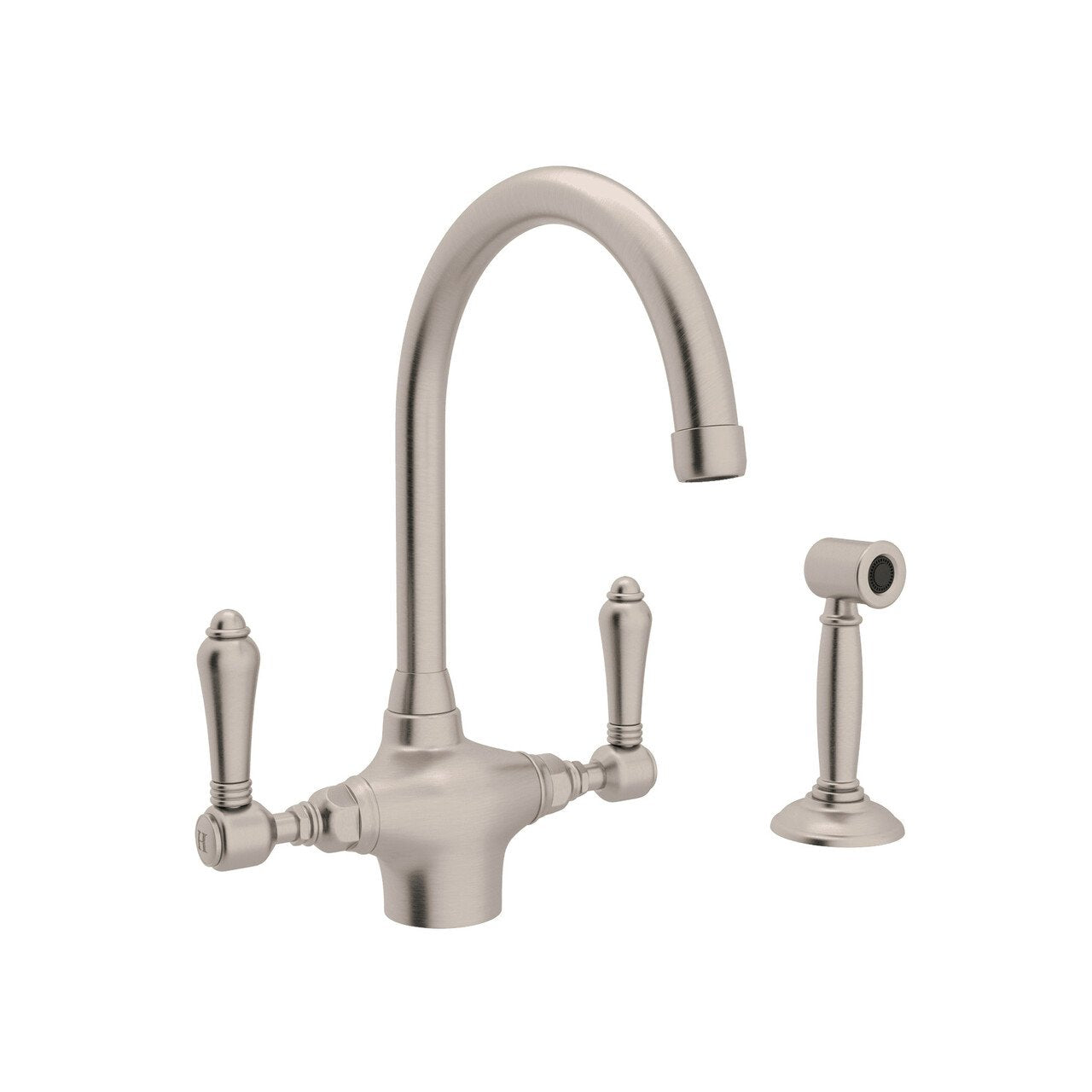 ROHL San Julio Single Hole C-Spout Kitchen Faucet with Sidespray - BNGBath