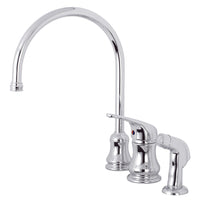 Thumbnail for Kingston Brass KS821CSP Single-Handle Kitchen Faucet, Polished Chrome - BNGBath