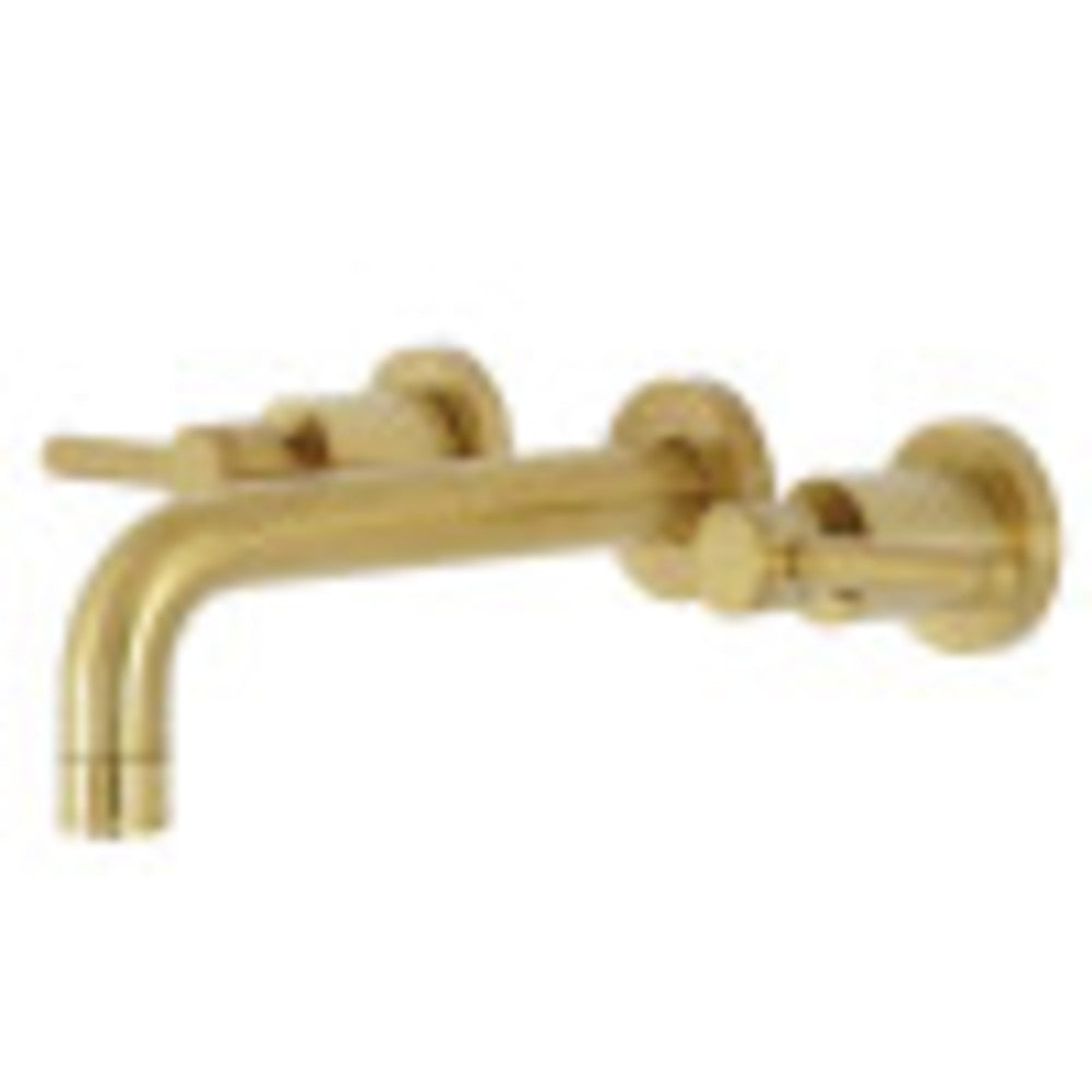 Kingston Brass KS8127DL Concord 2-Handle Wall Mount Bathroom Faucet, Brushed Brass - BNGBath