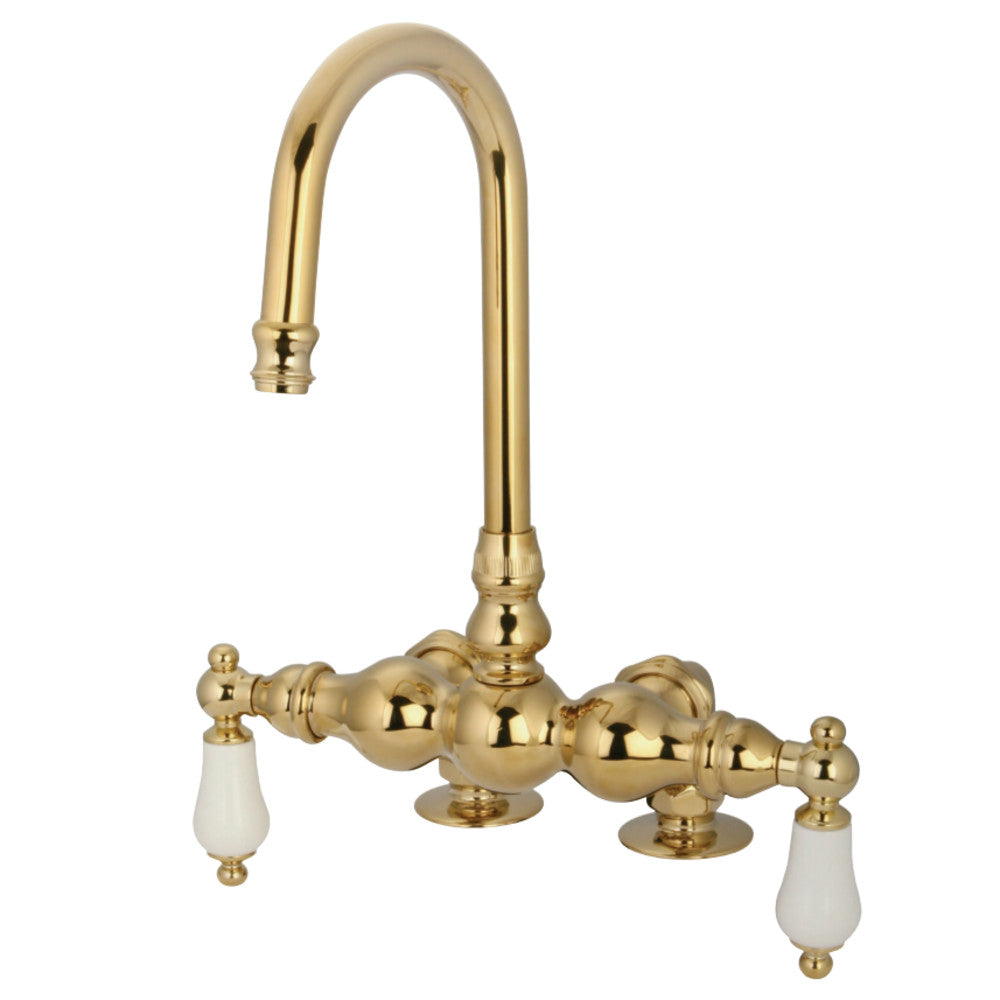 Kingston Brass CC93T2 Vintage 3-3/8-Inch Deck Mount Tub Faucet, Polished Brass - BNGBath