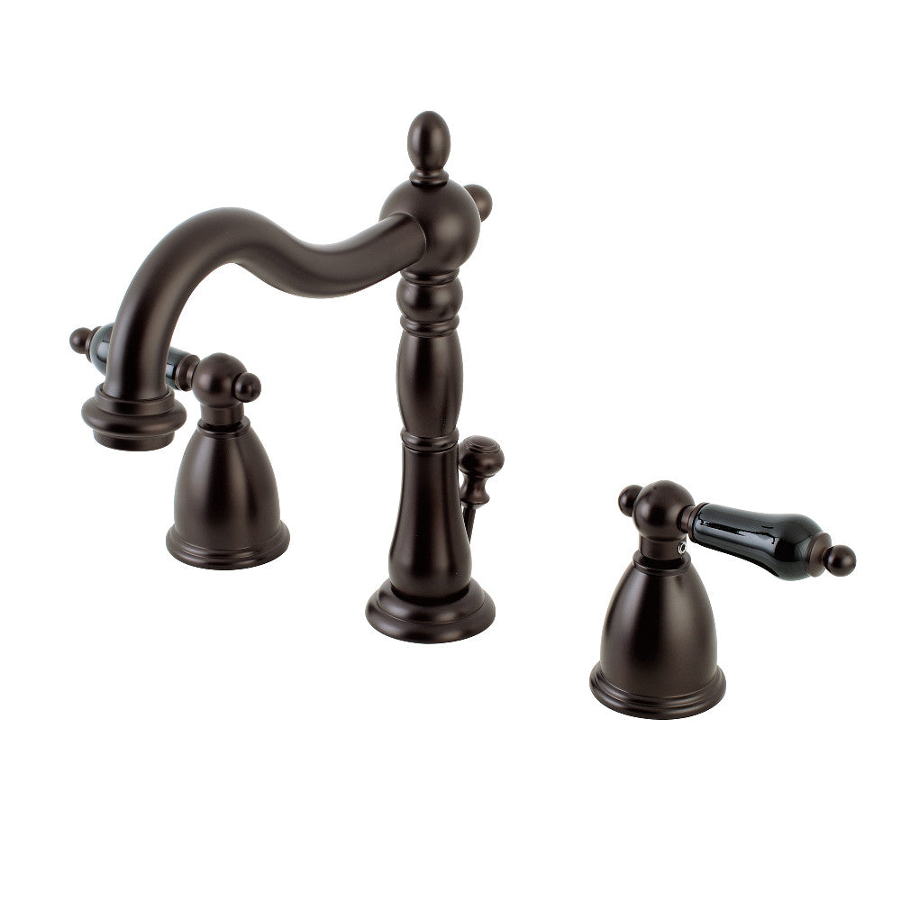 Kingston Brass KB1975PKL Duchess Widespread Bathroom Faucet with Plastic Pop-Up, Oil Rubbed Bronze - BNGBath