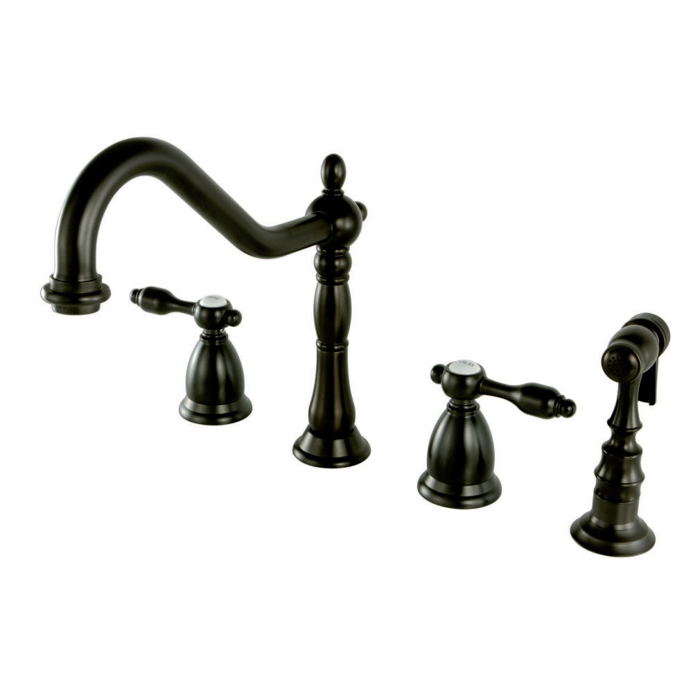 Kingston Brass KS1795TALBS Widespread Kitchen Faucet, Oil Rubbed Bronze - BNGBath