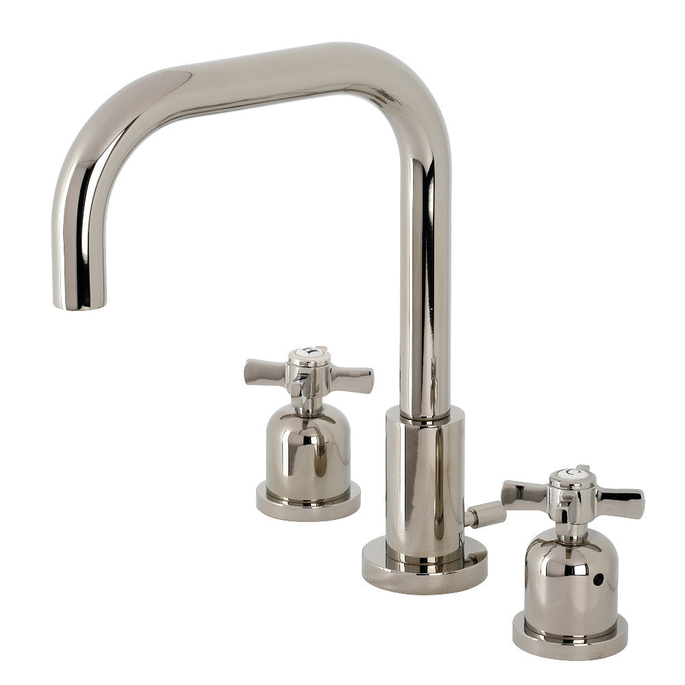 Kingston Brass FSC8939ZX Millennium Widespread Bathroom Faucet with Brass Pop-Up, Polished Nickel - BNGBath