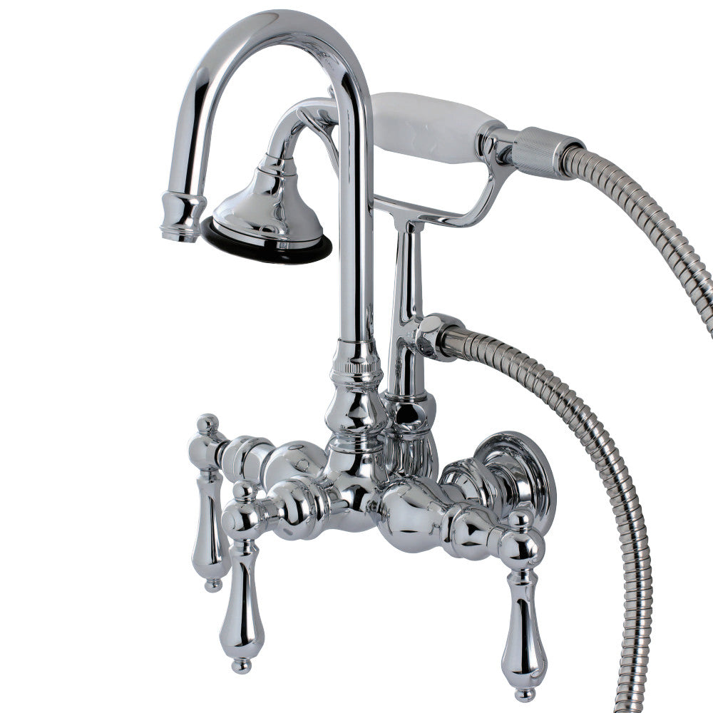 Kingston Brass AE8T1 Aqua Vintage Wall Mount Clawfoot Tub Faucet, Polished Chrome - BNGBath