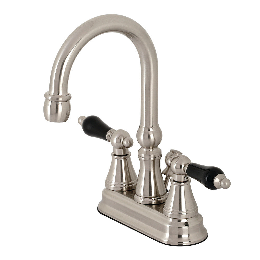 Kingston Brass KS2618PKL Duchess 4 in. Centerset Bathroom Faucet with Brass Pop-Up, Brushed Nickel - BNGBath