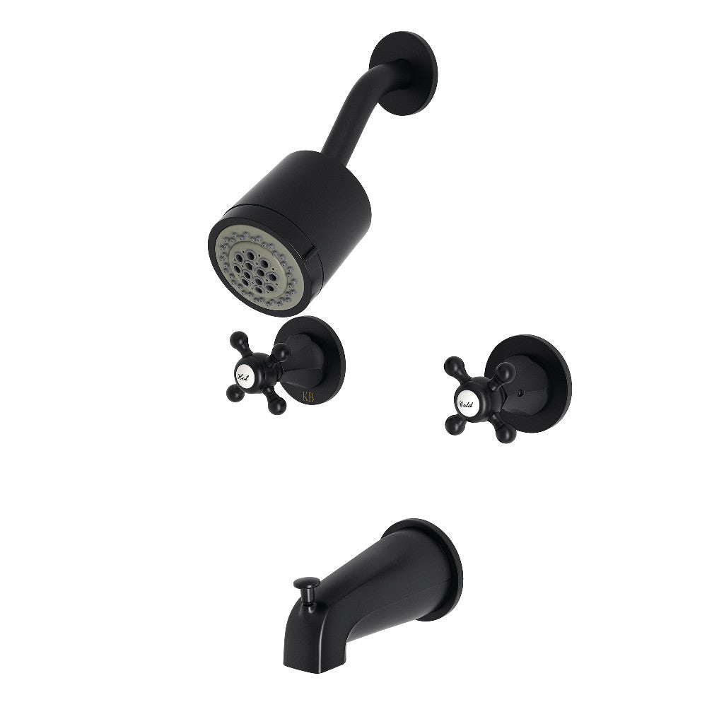 Kingston Brass KBX8140BX Metropolitan Two-Handle Tub and Shower Faucet, Matte Black - BNGBath