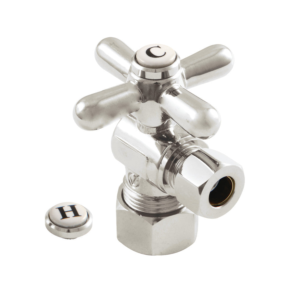 Kingston Brass CC53306X 5/8" X 3/8" OD Comp Angle Stop Valve, Polished Nickel - BNGBath