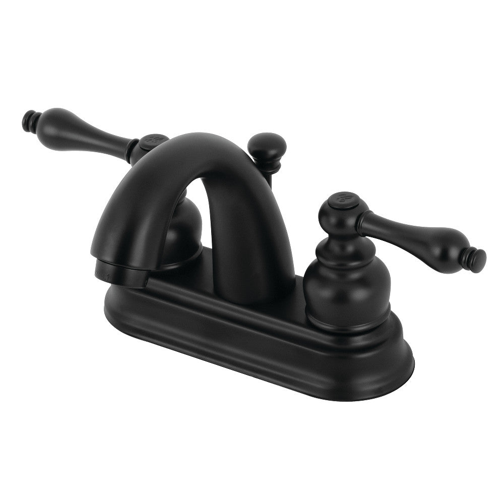 Kingston Brass KB5610AL Restoration 4 in. Centerset Bathroom Faucet, Matte Black - BNGBath