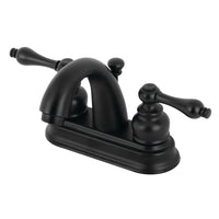 Thumbnail for Kingston Brass KB5610AL Restoration 4 in. Centerset Bathroom Faucet, Matte Black - BNGBath