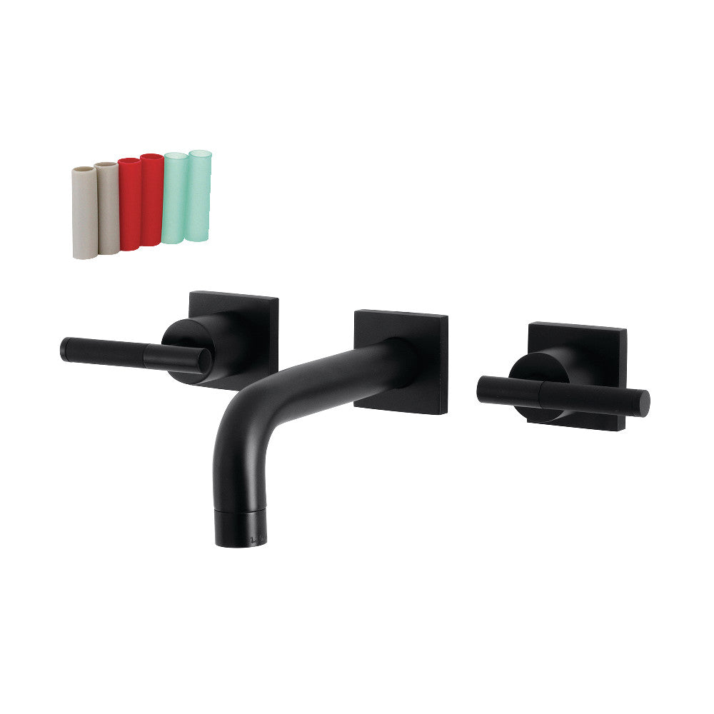 Kingston Brass KS6120CKL Kaiser Two-Handle Wall Mount Bathroom Faucet, Matte Black - BNGBath