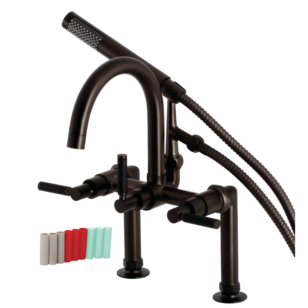 Aqua Vintage AE8105DKL Kaiser 7-Inch Deck Mount Clawfoot Tub Faucet, Oil Rubbed Bronze - BNGBath