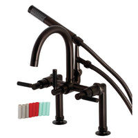 Thumbnail for Aqua Vintage AE8105DKL Kaiser 7-Inch Deck Mount Clawfoot Tub Faucet, Oil Rubbed Bronze - BNGBath