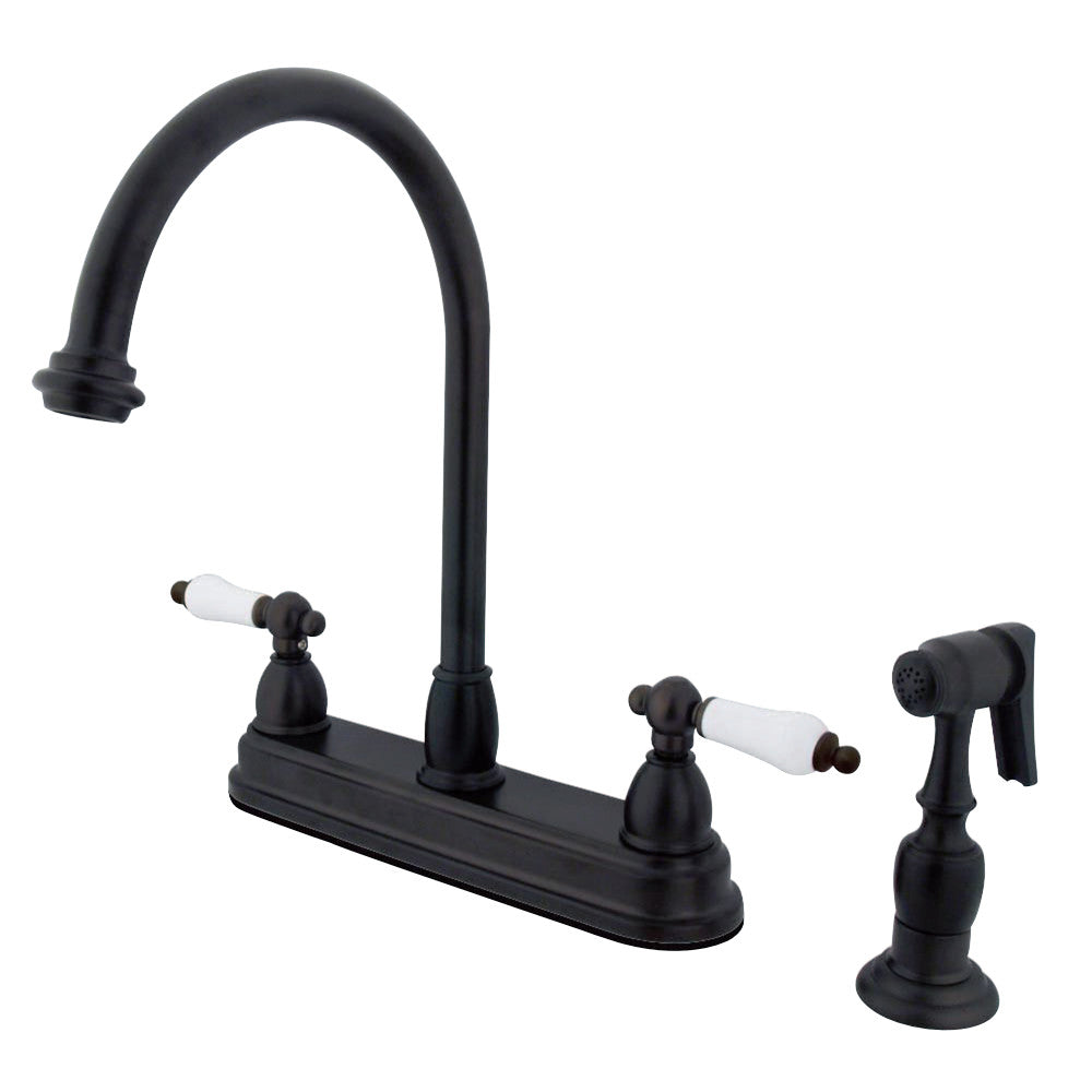 Kingston Brass KB3755PLBS Restoration Centerset Kitchen Faucet, Oil Rubbed Bronze - BNGBath