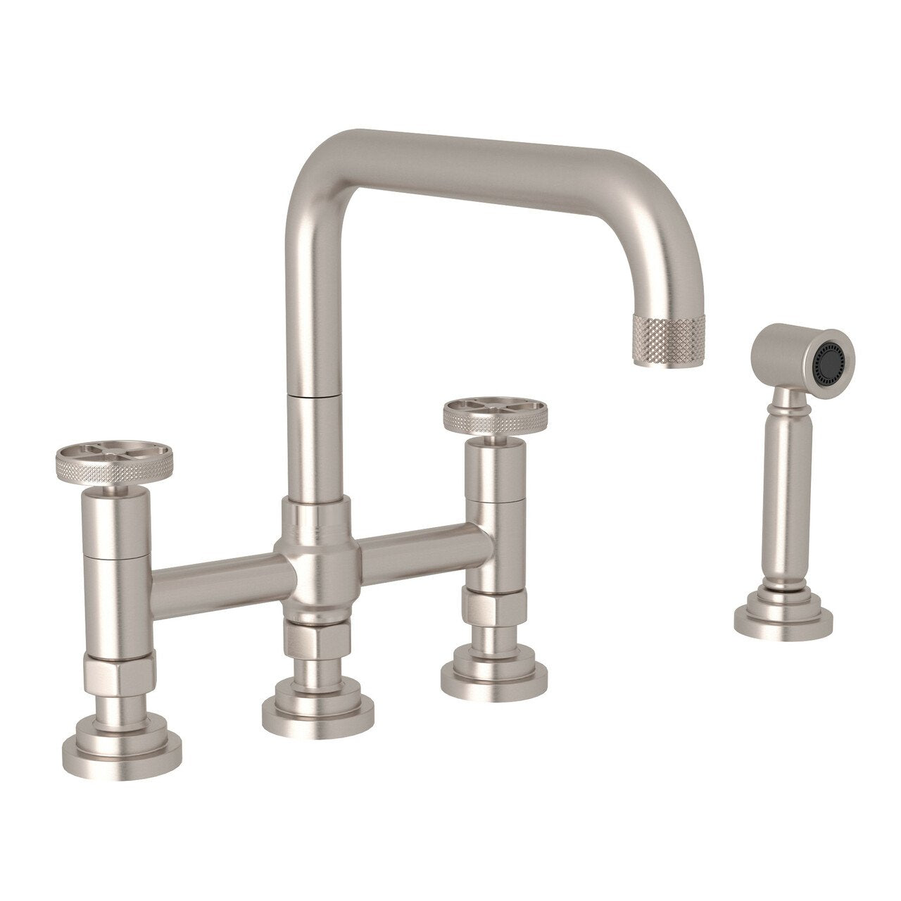 ROHL Campo Deck Mount U-Spout 3 Leg Bridge Faucet with Sidespray - BNGBath