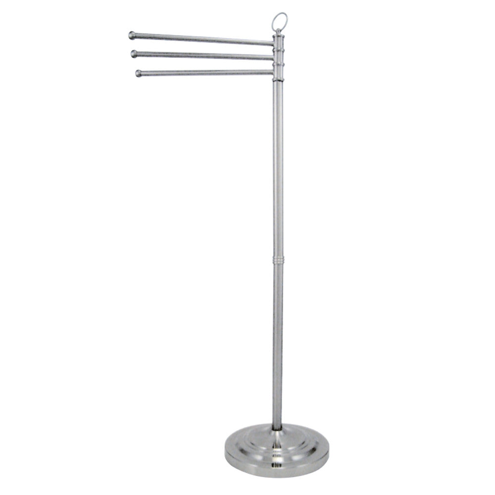 Kingston Brass CC2021 Vintage Pedestal Towel Bar, Polished Chrome - BNGBath