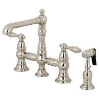 Thumbnail for Kingston Brass KS7278ALBS Kitchen Faucet with Side Sprayer, Brushed Nickel - BNGBath