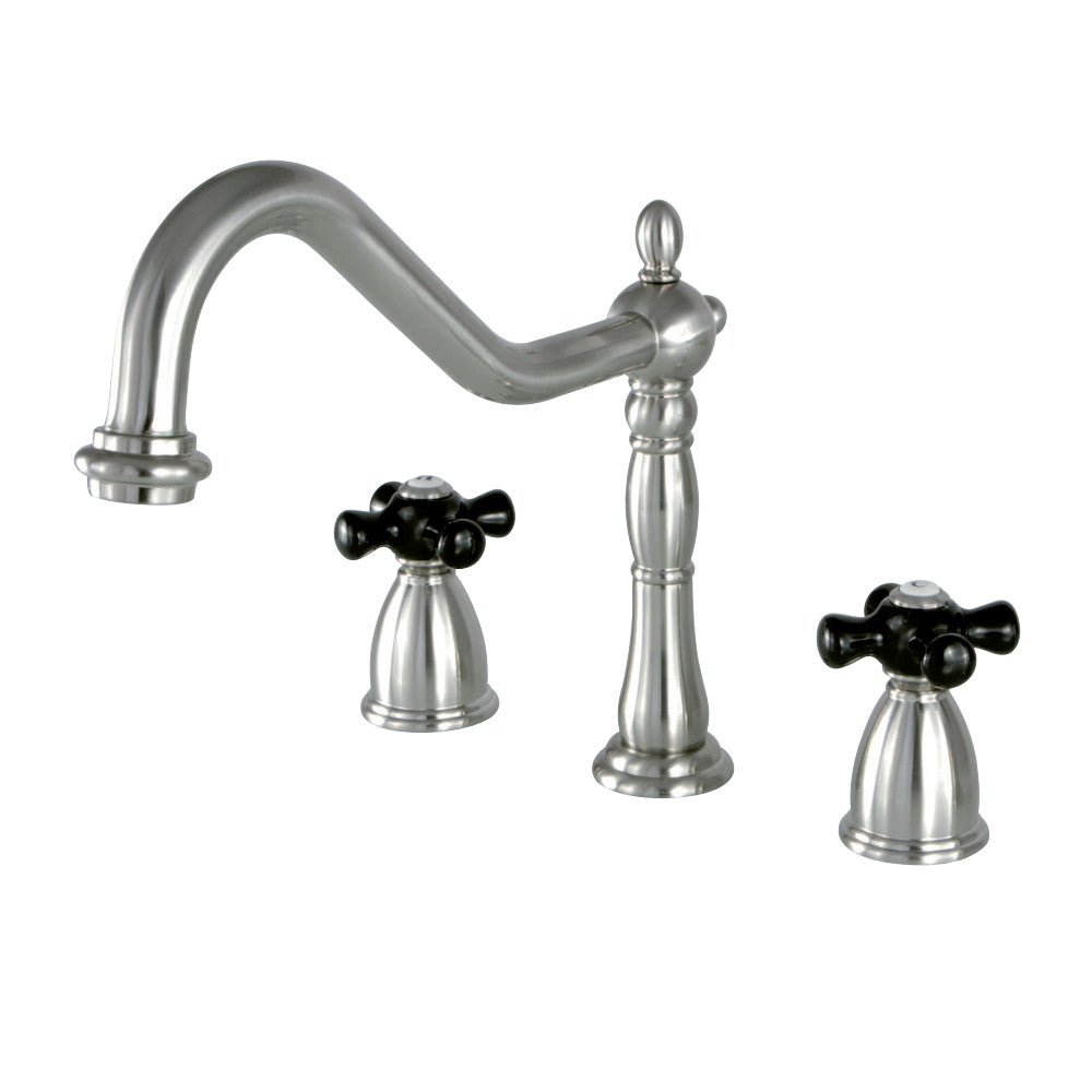 Kingston Brass KB1798PKXLS Widespread Kitchen Faucet, Brushed Nickel - BNGBath