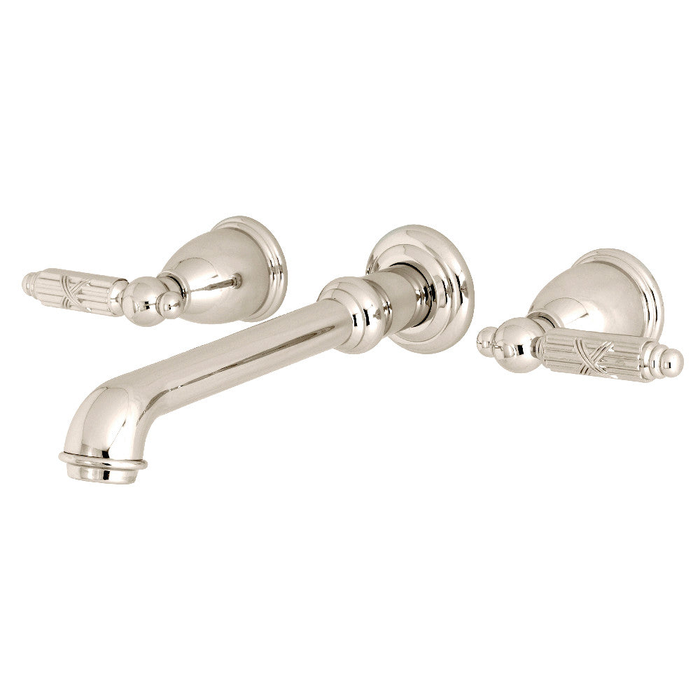 Kingston Brass KS7026GL Georgian 2-Handle Wall Mount Roman Tub Faucet, Polished Nickel - BNGBath