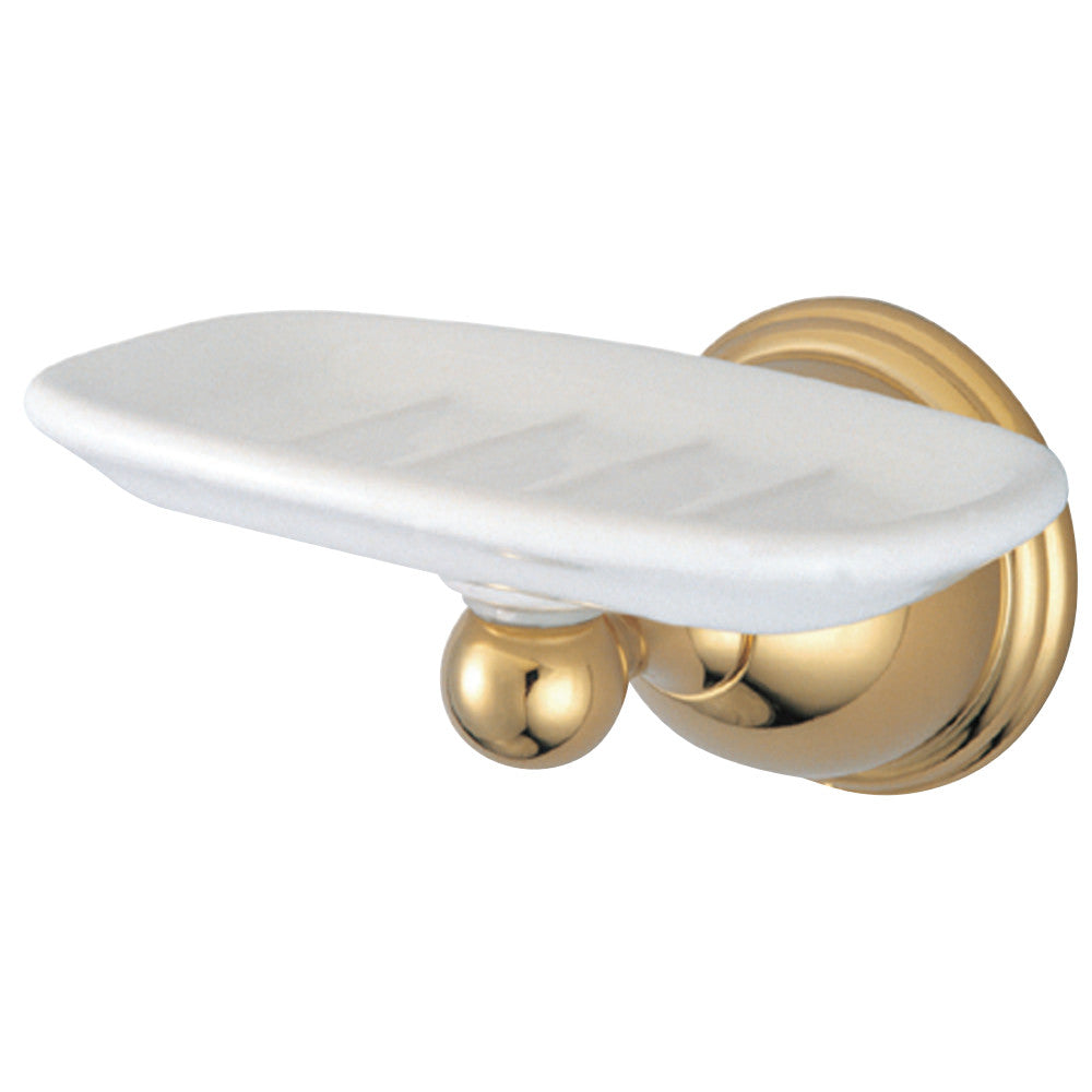 Kingston Brass BA3965PB Restoration Wall-Mount Soap Dish, Polished Brass - BNGBath