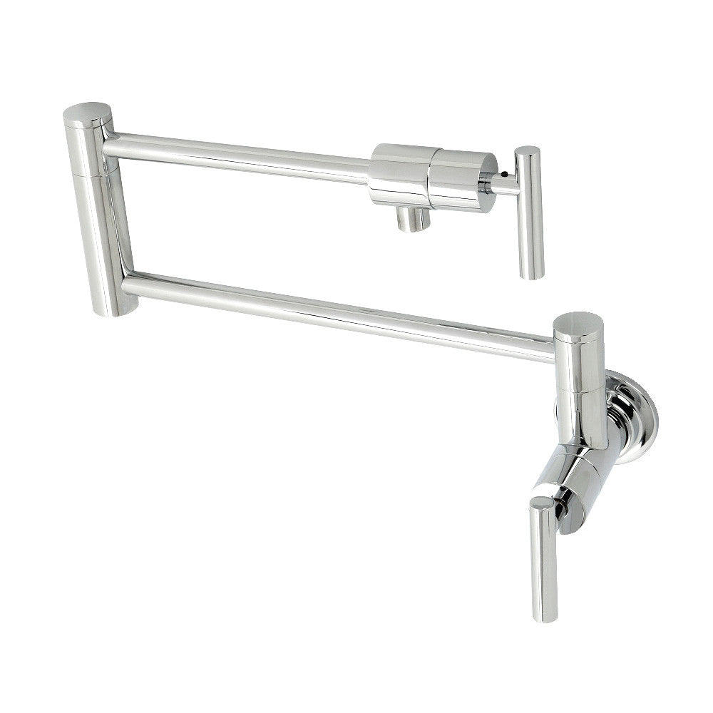 Kingston Brass KS4101CML Manhattan Wall Mount Pot Filler, Polished Chrome - BNGBath