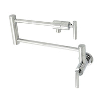 Thumbnail for Kingston Brass KS4101CML Manhattan Wall Mount Pot Filler, Polished Chrome - BNGBath