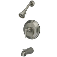 Thumbnail for Kingston Brass KB2638EL Elinvar Tub & Shower Faucet, Brushed Nickel - BNGBath