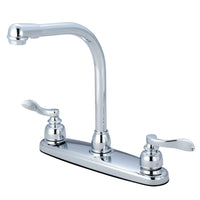 Thumbnail for Kingston Brass KB8751NFLLS NuWave French Centerset Kitchen Faucet, Polished Chrome - BNGBath