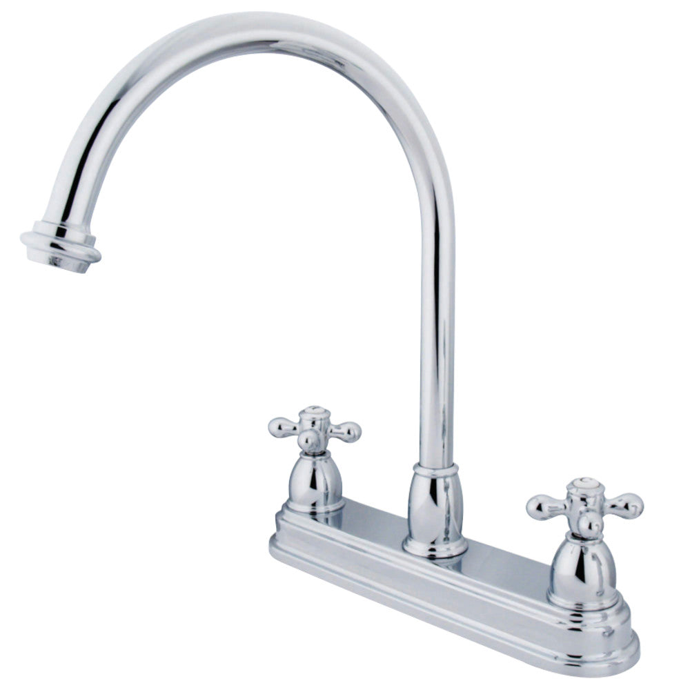 Kingston Brass KB3741AX Restoration Centerset Kitchen Faucet, Polished Chrome - BNGBath