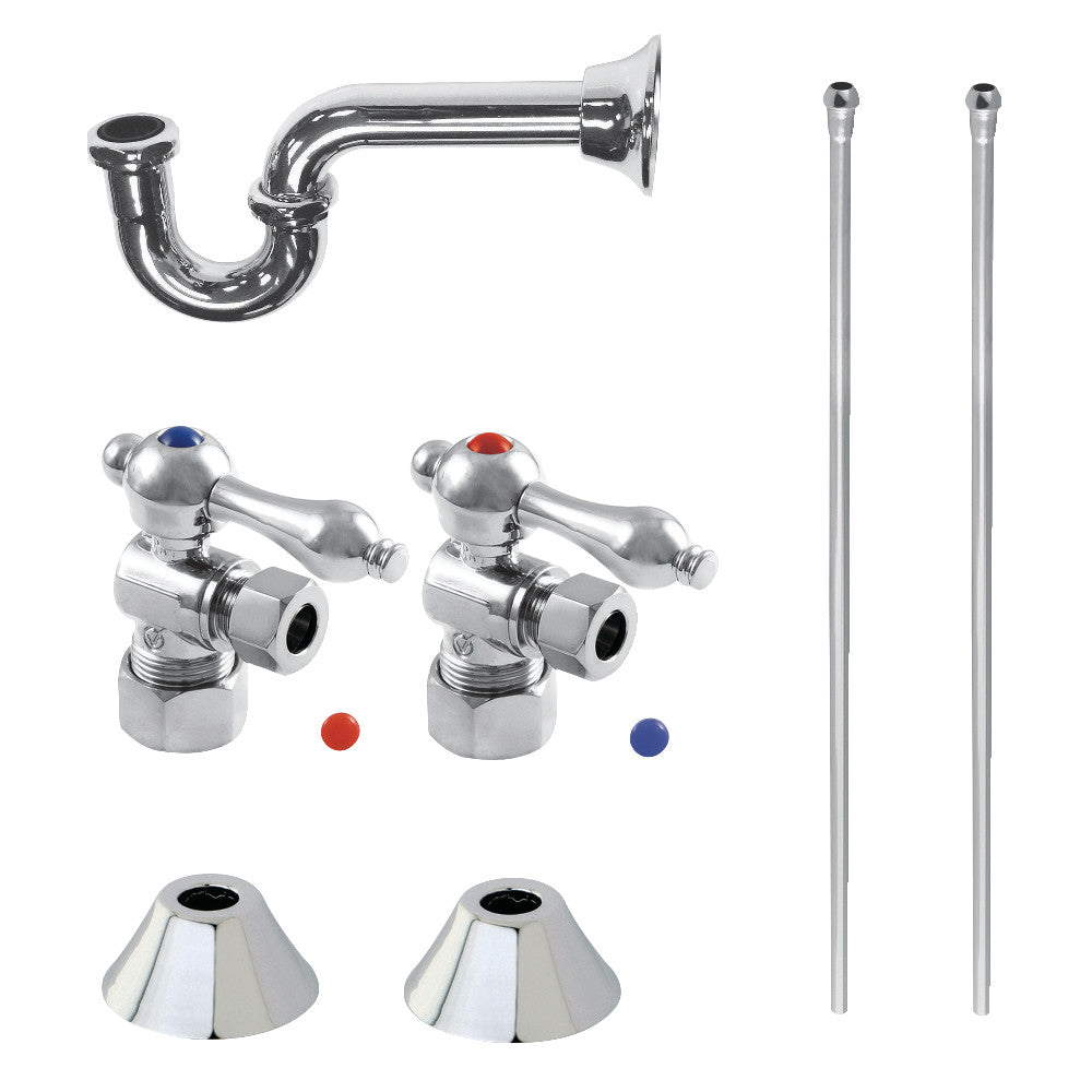 Kingston Brass CC53301LKB30 Traditional Plumbing Sink Trim Kit with P-Trap, Polished Chrome - BNGBath