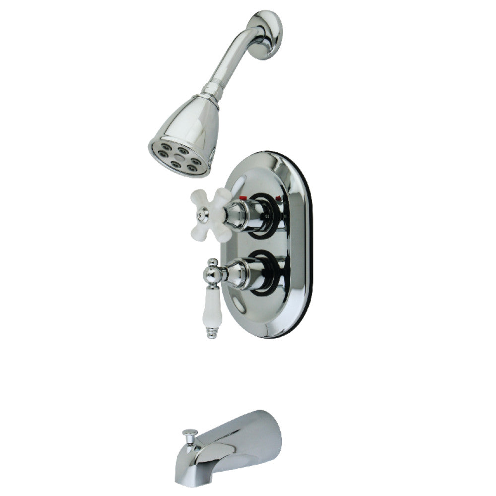 Kingston Brass KS36310PL Tub and Shower Faucet, Polished Chrome - BNGBath