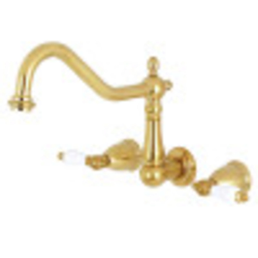 Kingston Brass KS1287PL Wall Mount Kitchen Faucet, Brushed Brass - BNGBath