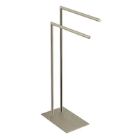 Thumbnail for Kingston Brass SCC8328 Edenscape Pedestal Dual Towel Rack, Brushed Nickel - BNGBath