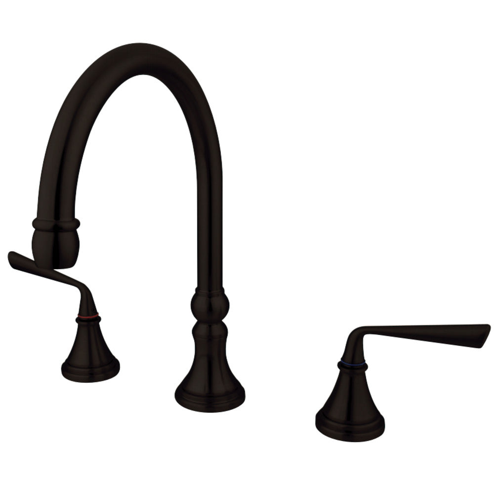 Kingston Brass KS2345ZL Silver Sage Roman Tub Faucet, Oil Rubbed Bronze - BNGBath