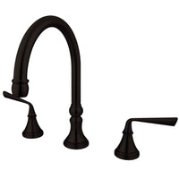 Thumbnail for Kingston Brass KS2345ZL Silver Sage Roman Tub Faucet, Oil Rubbed Bronze - BNGBath