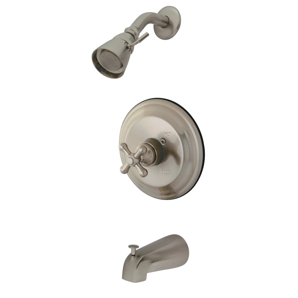 Kingston Brass KB3638AX Restoration Tub & Shower Faucet, Brushed Nickel - BNGBath